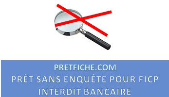 PRÊT SANS ENQUÊTE POUR FICHÉ FICP INTERDIT BANCAIRE