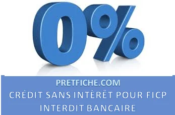 PRÊT SANS INTÉRÊT POUR FICHÉ BANCAIRE